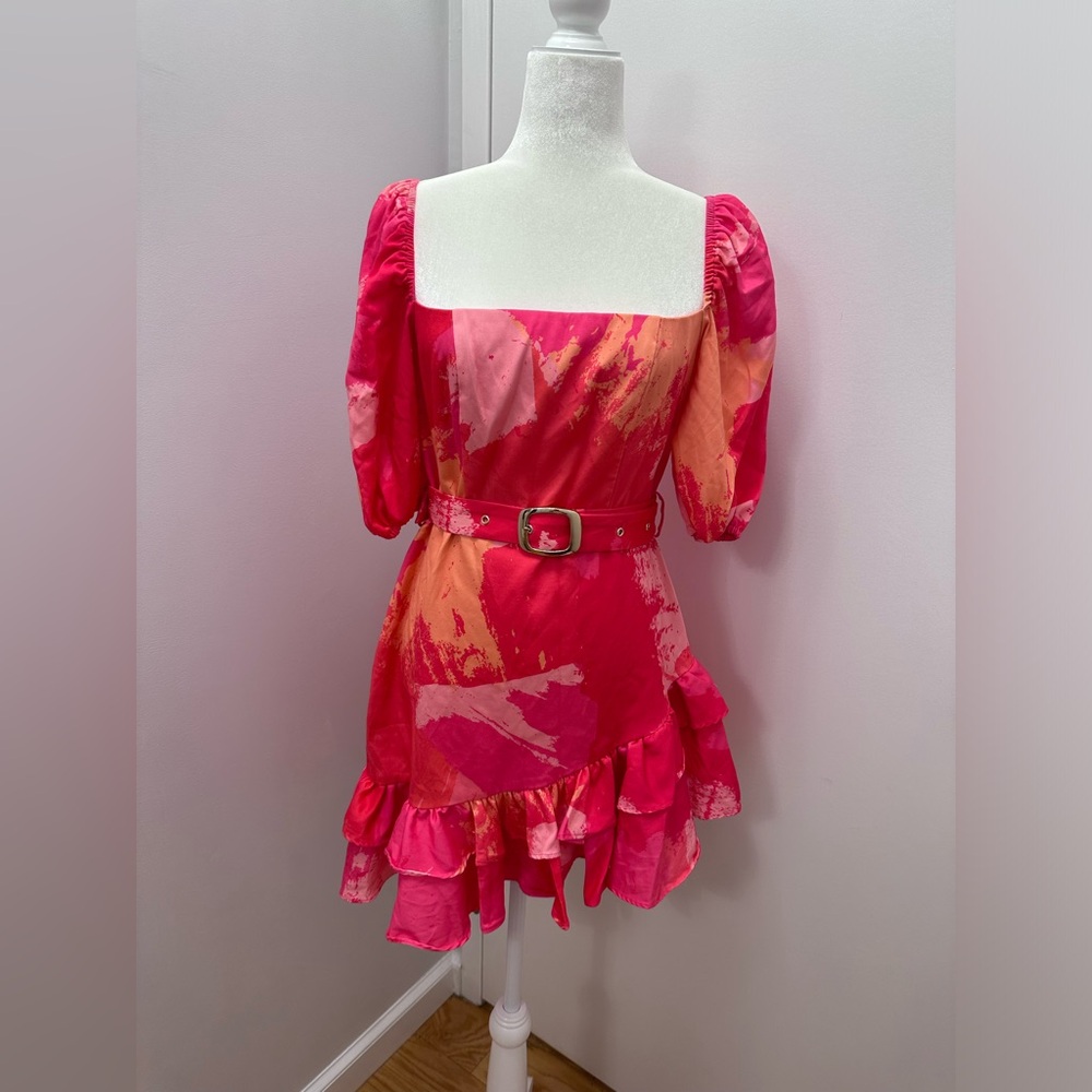 Asymmetrical mini dress